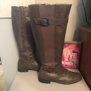 Aerosoles Wide Calf Knee High Boots (Gray)